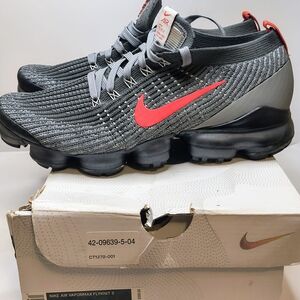 Nike Air Vapormax Flyknit 3 Men's Shoes - Black and Red